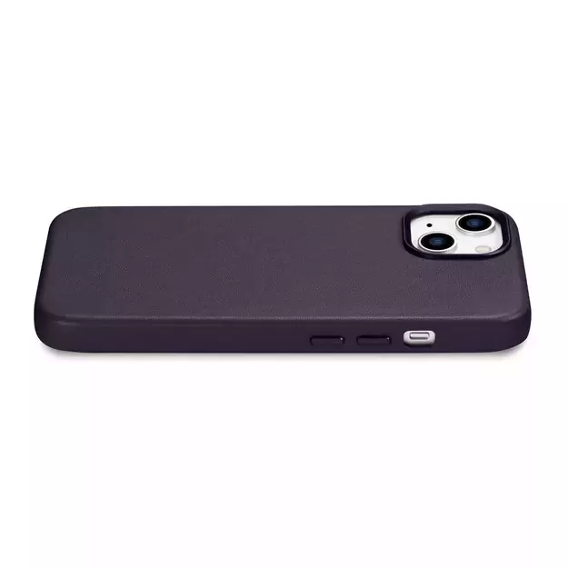 iCarer Case Leather Cover Case for iPhone 14 Plus Dark Purple (MagSafe Compatible) 30