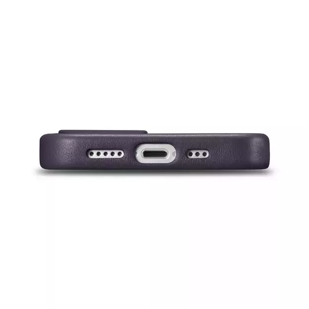 iCarer Case Leather Cover Case for iPhone 14 Plus Dark Purple (MagSafe Compatible) 24