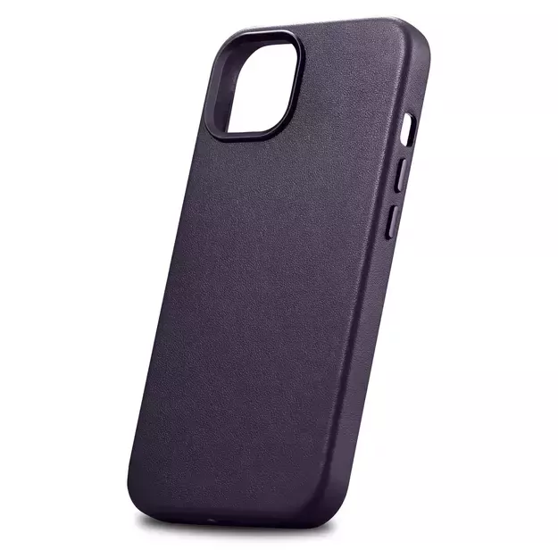 iCarer Case Leather Cover Case for iPhone 14 Plus Dark Purple (MagSafe Compatible) 27