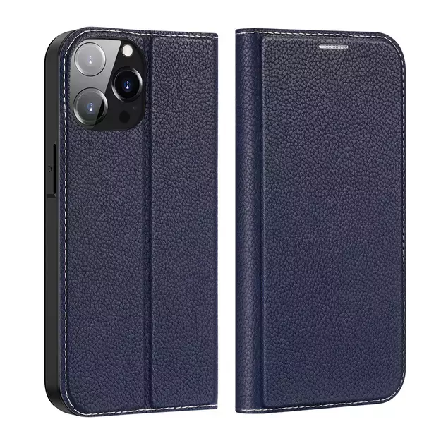 Dux Ducis Skin X2 case for iPhone 14 Pro Max case with magnetic flap blue 14