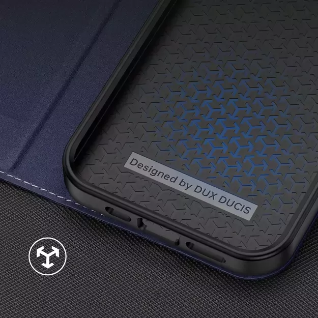 Dux Ducis Skin X2 case for iPhone 14 Pro Max case with magnetic flap blue 22
