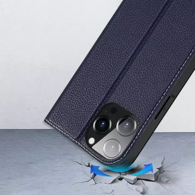Dux Ducis Skin X2 case for iPhone 14 Pro Max case with magnetic flap blue 24