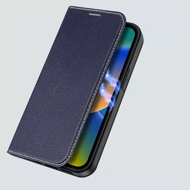 Dux Ducis Skin X2 case for iPhone 14 Pro Max case with magnetic flap blue 19