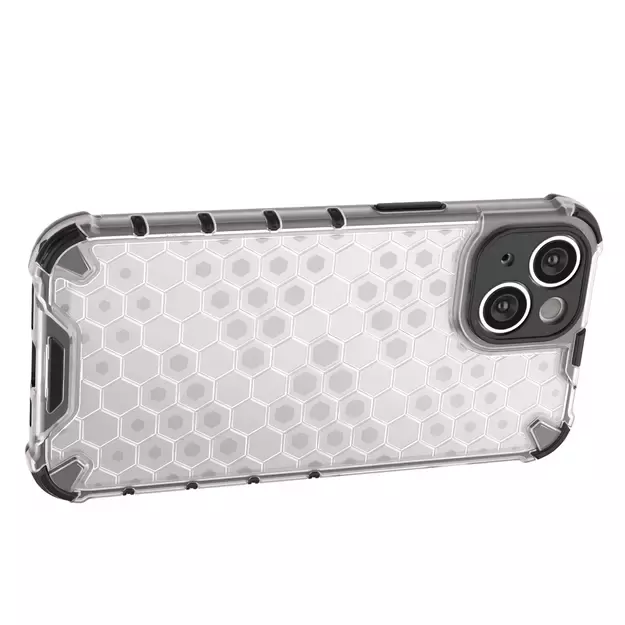 Honeycomb case for iPhone 14 Plus armored hybrid cover transparent 16