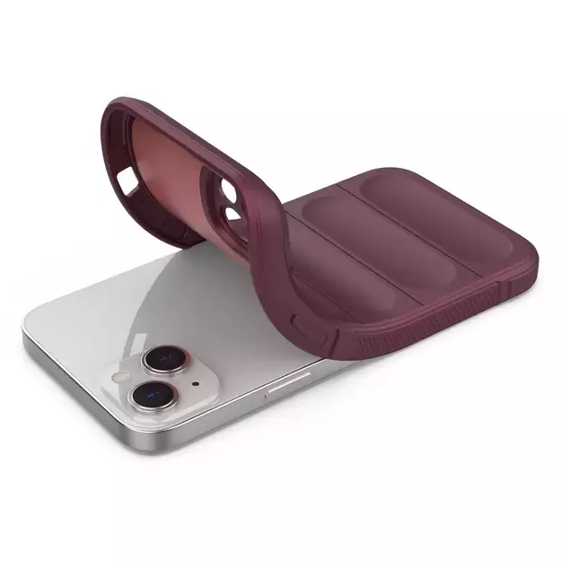 Magic Shield Case case for iPhone 14 Plus elastic armored case in burgundy 7