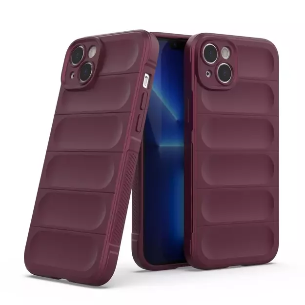 Magic Shield Case case for iPhone 14 Plus elastic armored case in burgundy 10