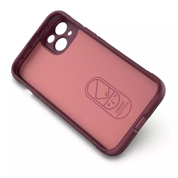 Magic Shield Case case for iPhone 14 Plus elastic armored case in burgundy 5