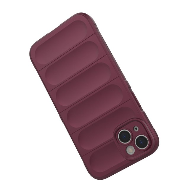Magic Shield Case case for iPhone 14 Plus elastic armored case in burgundy 36