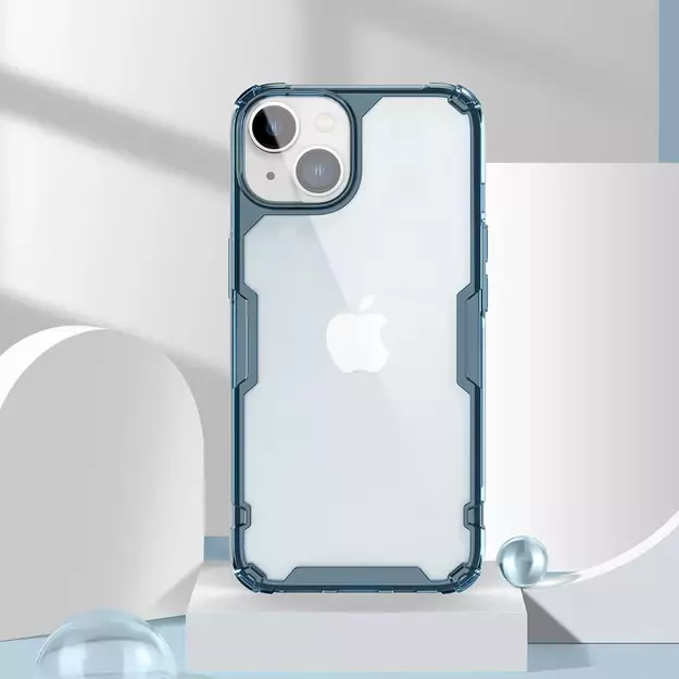 Nillkin Nature Pro iPhone 14 Plus case, armored cover, blue cover 37