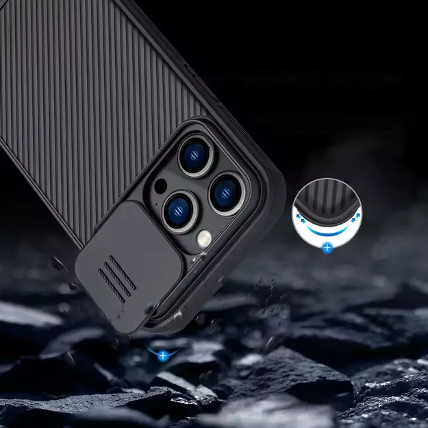 Nillkin CamShield Pro Case iPhone 14 Pro Armored Cover Camera Protector Blue 27
