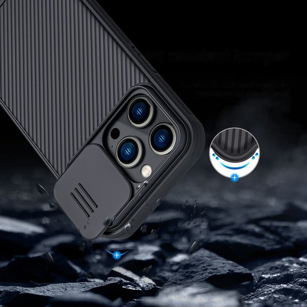 Nillkin CamShield Pro Case iPhone 14 Pro Armored Cover Camera Protector Blue 32