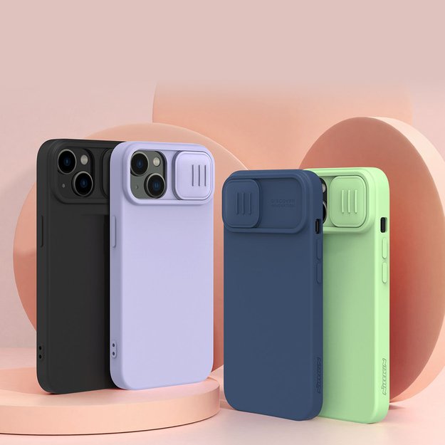 Nillkin CamShield Magnetic Silicone Case iPhone 14 Plus Magnetic MagSafe Cover with Camera Protector Green 8