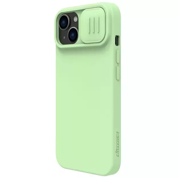 Nillkin CamShield Magnetic Silicone Case iPhone 14 Plus Magnetic MagSafe Cover with Camera Protector Green 20