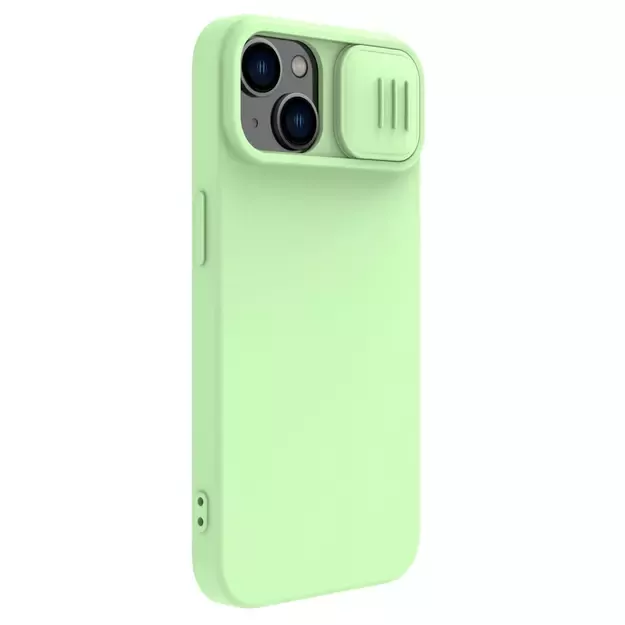 Nillkin CamShield Magnetic Silicone Case iPhone 14 Plus Magnetic MagSafe Cover with Camera Protector Green 21