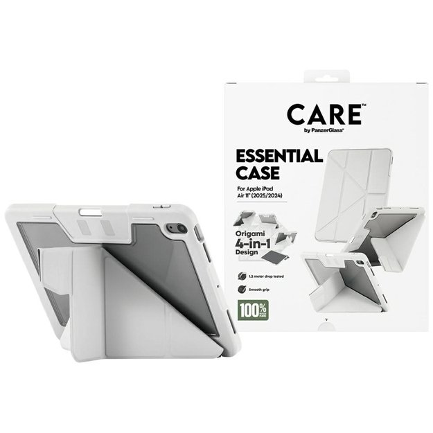 Care by PanzerGlass Y fold case for iPad Air 11&quot  2025 (7th generation) / iPad Air 11&quot  2024 (6th generation) - light gray