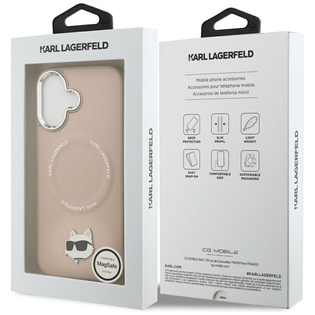 Karl Lagerfeld Choupette Pin MagSafe Case for iPhone 17 - Pink 7
