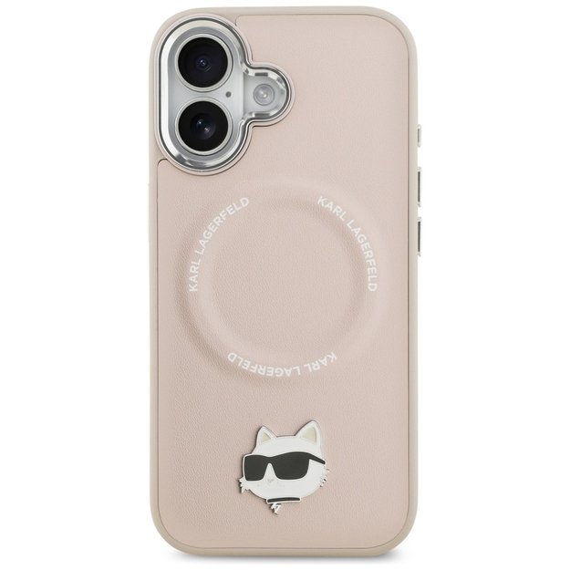 Karl Lagerfeld Choupette Pin MagSafe Case for iPhone 17 - Pink 2