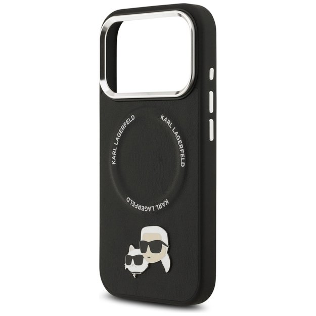Karl Lagerfeld Karl &amp  Choupette Pins MagSafe Case for iPhone 17 Pro - Black 5