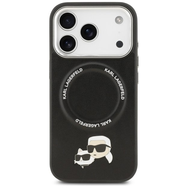 Karl Lagerfeld Karl &amp  Choupette Pins MagSafe Case for iPhone 17 Pro - Black 2