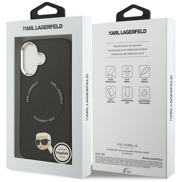 Karl Lagerfeld Karl Pin MagSafe Case for iPhone 17 - Black 7