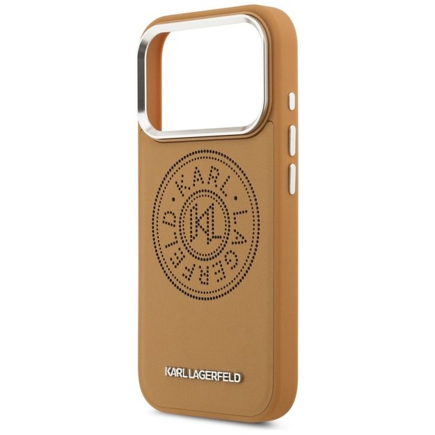 Karl Lagerfeld Point &amp  Metal Logo MagSafe Case for iPhone 17 Pro Max - Brown 5