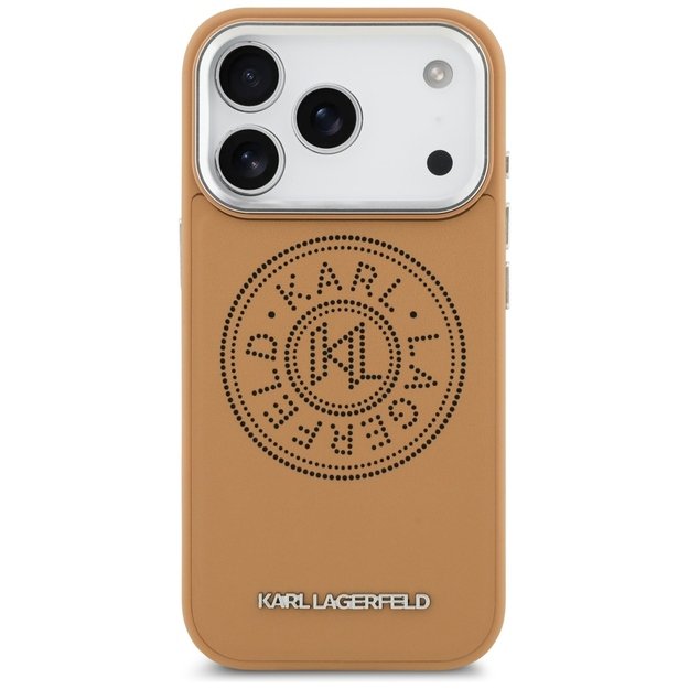 Karl Lagerfeld Point &amp  Metal Logo MagSafe Case for iPhone 17 Pro Max - Brown 2