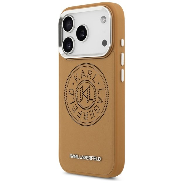 Karl Lagerfeld Point &amp  Metal Logo MagSafe Case for iPhone 17 Pro Max - Brown 1