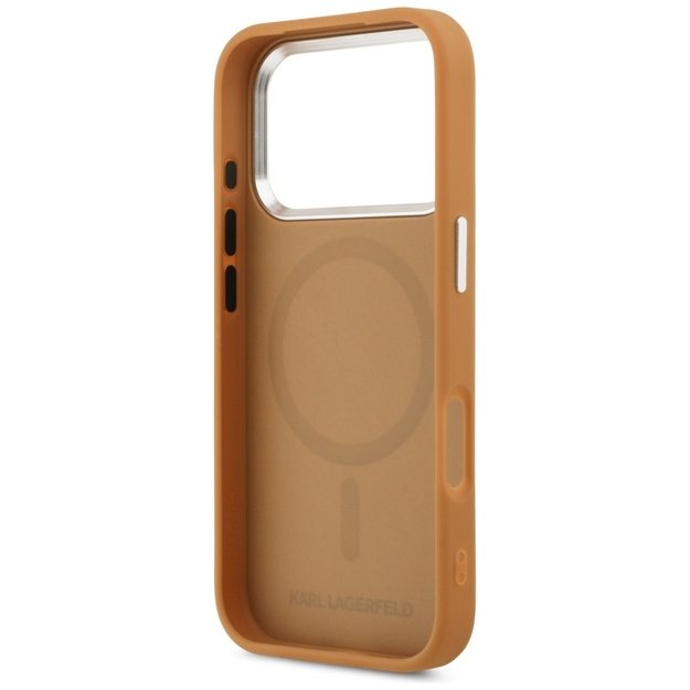 Karl Lagerfeld Point &amp  Metal Logo MagSafe Case for iPhone 17 Pro Max - Brown 6
