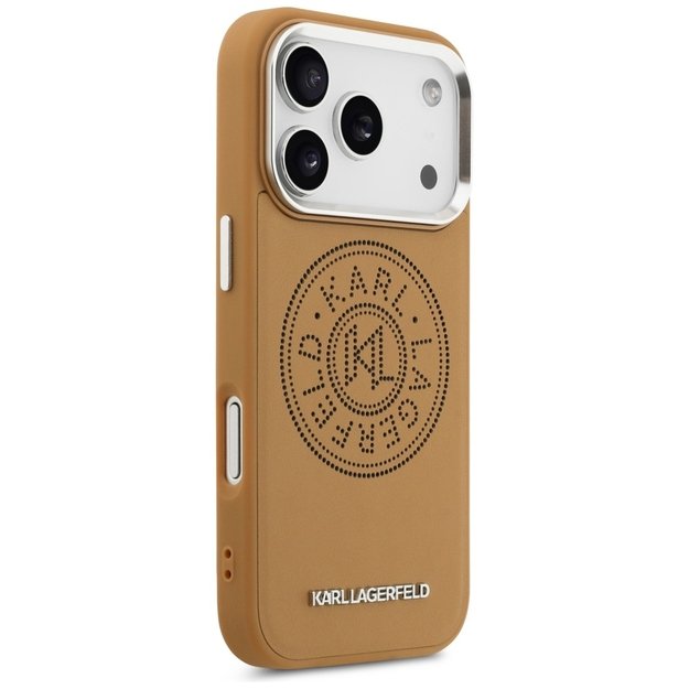 Karl Lagerfeld Point &amp  Metal Logo MagSafe Case for iPhone 17 Pro Max - Brown 3