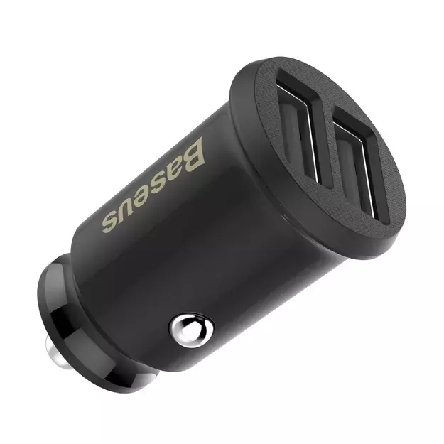 Baseus Grain Car Charger CCALL-ML01 mini charger 2x USB-A 3.1A - black 3