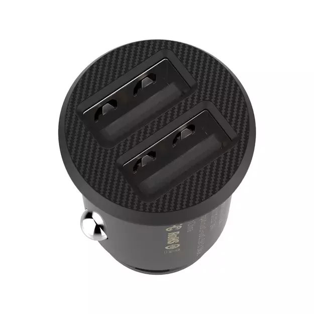 Baseus Grain Car Charger CCALL-ML01 mini charger 2x USB-A 3.1A - black 2