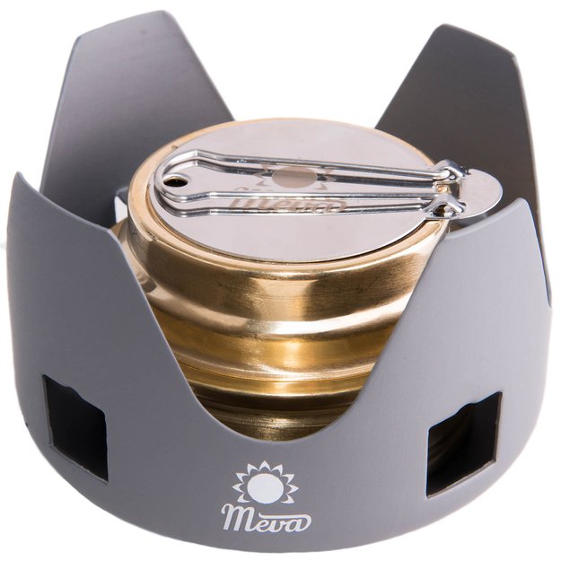 Tourist alcohol stove fueled with ethanol and alcohol MEVA 2