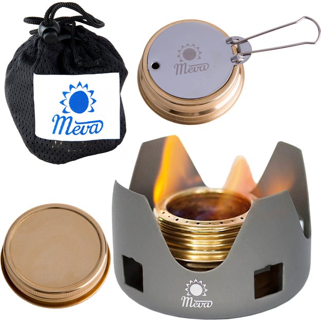 Tourist alcohol stove fueled with ethanol and alcohol MEVA 1