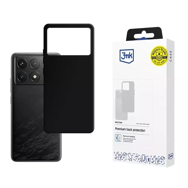 3mk Matt Case for Xiaomi Poco F6 Pro - black