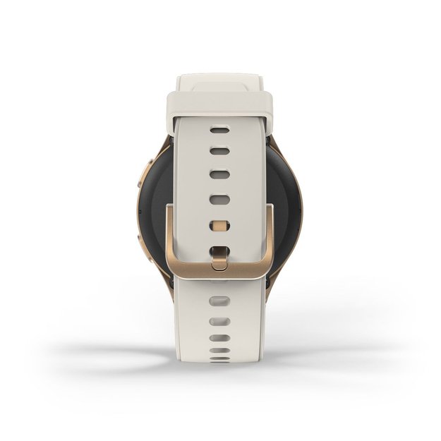 Hama 8900 GPS AMOLED Smartwatch 1.32  with Beige Silicone Strap - Gold 5