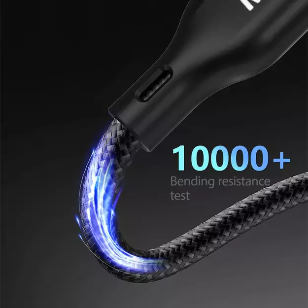 Apple Watch Dudao A12Max+ PD 100W 3in1 Charger Cable: USB-C Lightning 1.2m - Black 2