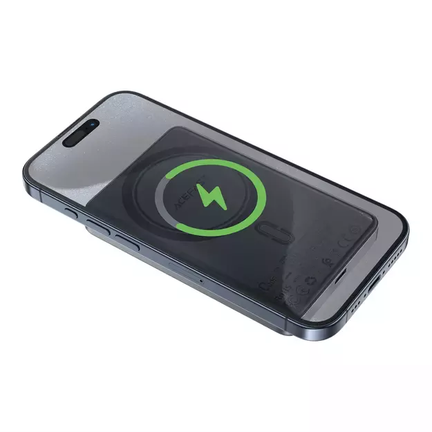 Powerbank Acefast M12-10000 PD20W ultra-slim, MagSafe compatible - black 1