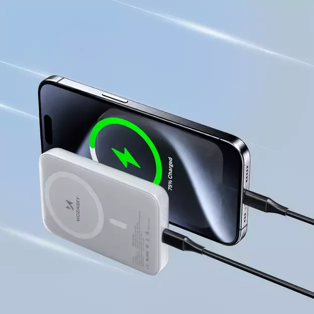 Wozinsky WRW349YWS 10,000 mAh Magnetic Power Bank - White 12