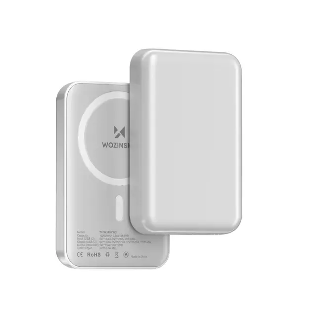 Wozinsky WRW349YWS 10,000 mAh Magnetic Power Bank - White 1