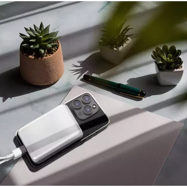 Wozinsky WRW349YWS 10,000 mAh Magnetic Power Bank - White 6