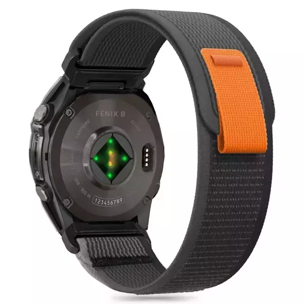 Tech-Protect Nylon Strap for Garmin Fenix 5X / 5X PLUS / 6X / 6X Pro / 7X / 8 (51MM) - Black