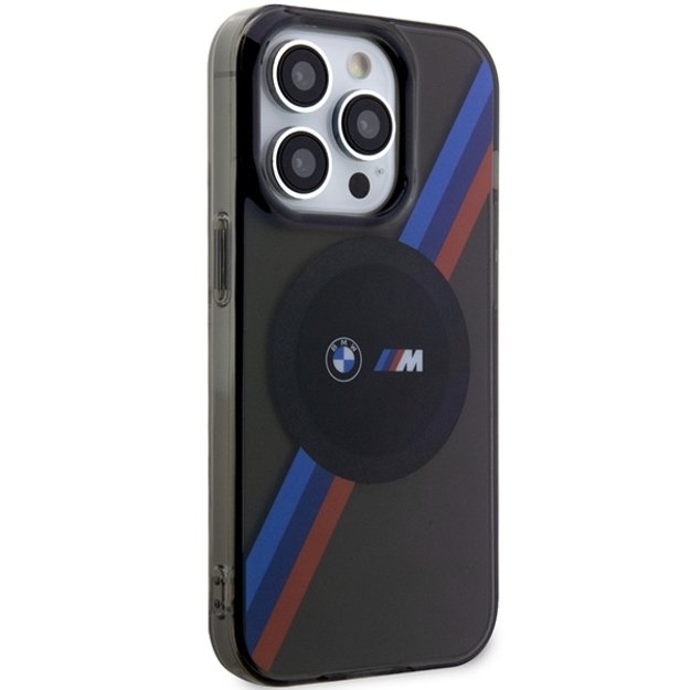 Case BMW BMHMP14XHDTK iPhone 14 Pro Max 6.7&quot  grey/grey hardcase Tricolor Stripes MagSafe 5