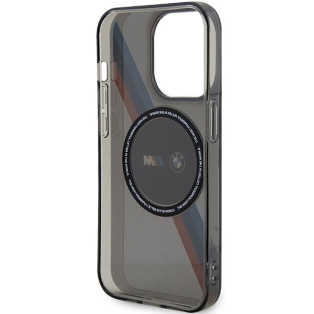 Case BMW BMHMP14XHDTK iPhone 14 Pro Max 6.7&quot  grey/grey hardcase Tricolor Stripes MagSafe 1
