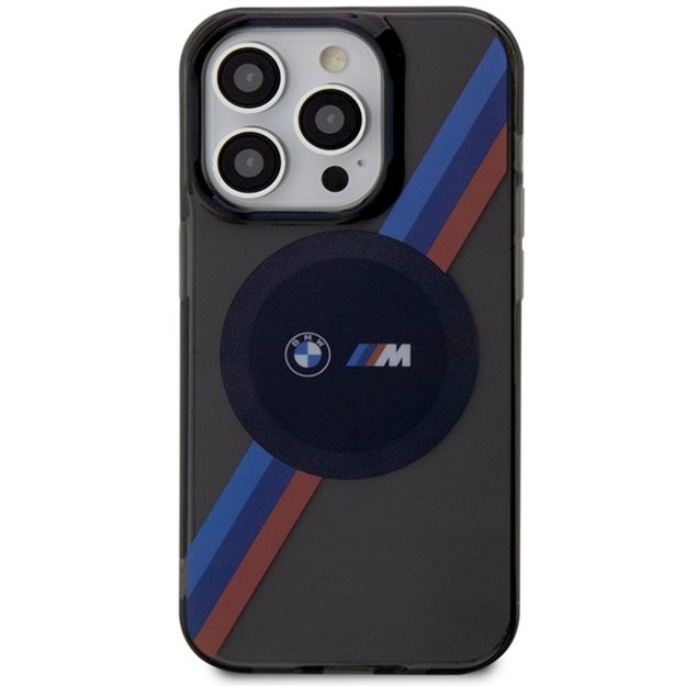 Case BMW BMHMP14XHDTK iPhone 14 Pro Max 6.7&quot  grey/grey hardcase Tricolor Stripes MagSafe 4