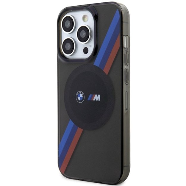 Case BMW BMHMP14XHDTK iPhone 14 Pro Max 6.7&quot  grey/grey hardcase Tricolor Stripes MagSafe 3