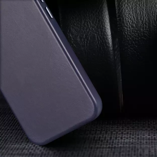 Dux Ducis Naples case for iPhone 14 Pro magnetic leather case MagSafe blue 16