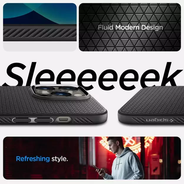Spigen Liquid Air Case for iPhone 14 Pro Max - Matte Black 13