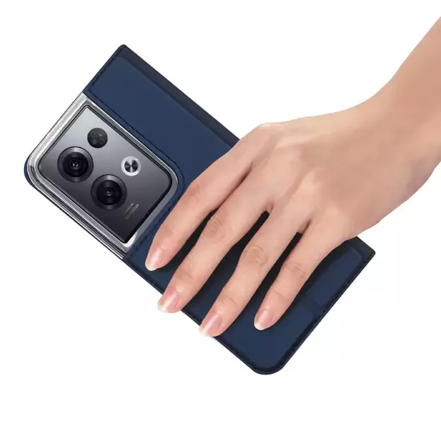 Dux Ducis Skin Pro case for Oppo Reno 8 Pro flip cover card wallet stand blue 16
