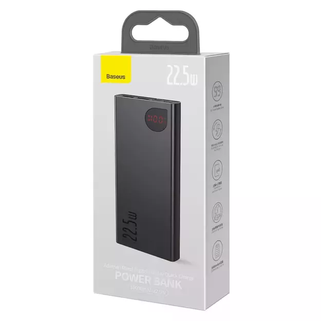 Baseus Adaman Metal Power Bank with Fast Charging 10000mAh 22.5W (Overseas Edition 2021) Black 4