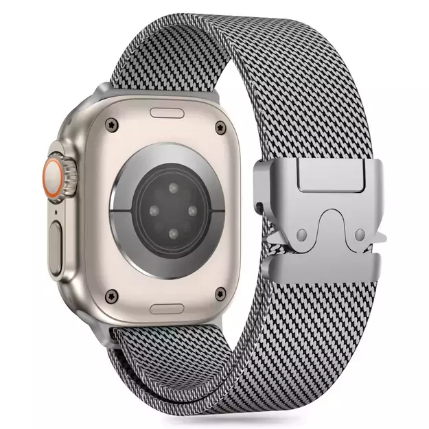 Tech-Protect Milano Strap for Apple Watch 6 / 7 / 8 / 9 / 10 / SE / Ultra 1 / 2 (44 / 45 / 46 / 49 MM) - Silver 1